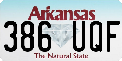 AR license plate 386UQF
