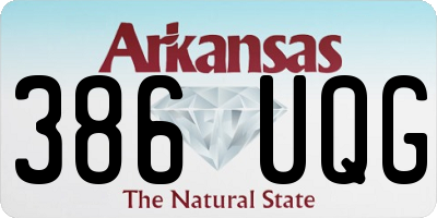 AR license plate 386UQG