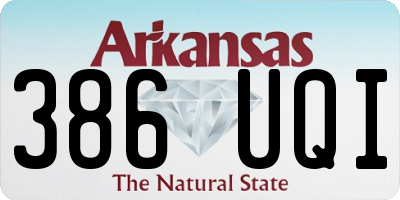 AR license plate 386UQI