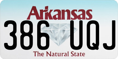 AR license plate 386UQJ