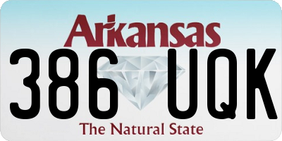 AR license plate 386UQK