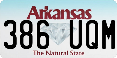 AR license plate 386UQM