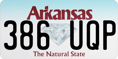 AR license plate 386UQP