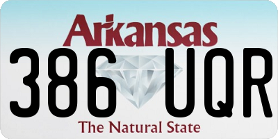 AR license plate 386UQR