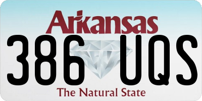 AR license plate 386UQS