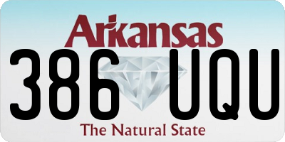AR license plate 386UQU