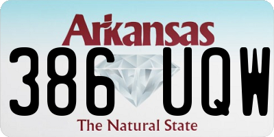 AR license plate 386UQW