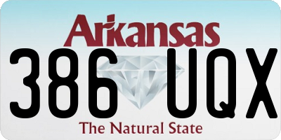 AR license plate 386UQX