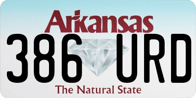 AR license plate 386URD