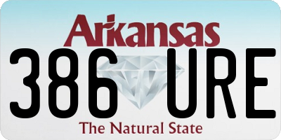 AR license plate 386URE