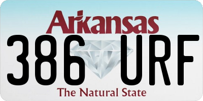 AR license plate 386URF