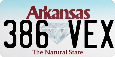 AR license plate 386VEX
