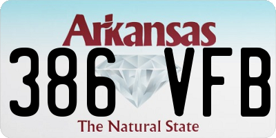 AR license plate 386VFB