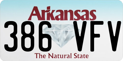 AR license plate 386VFV