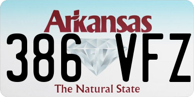 AR license plate 386VFZ