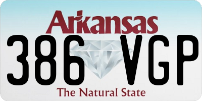 AR license plate 386VGP