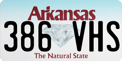 AR license plate 386VHS