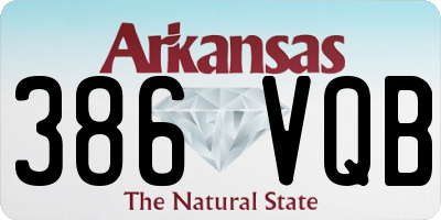 AR license plate 386VQB