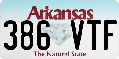 AR license plate 386VTF
