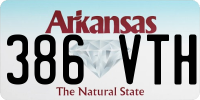 AR license plate 386VTH