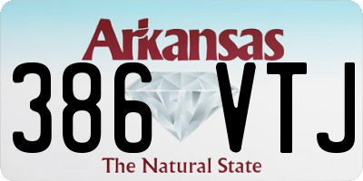 AR license plate 386VTJ