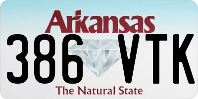 AR license plate 386VTK