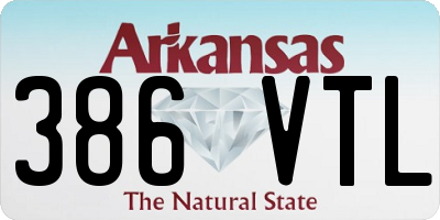 AR license plate 386VTL