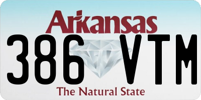 AR license plate 386VTM
