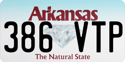 AR license plate 386VTP