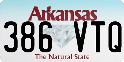 AR license plate 386VTQ