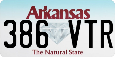 AR license plate 386VTR