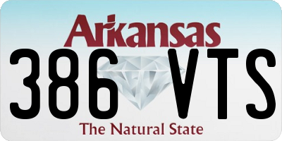 AR license plate 386VTS