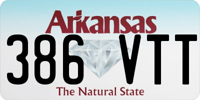 AR license plate 386VTT