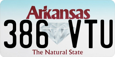 AR license plate 386VTU