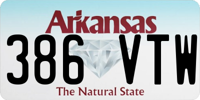 AR license plate 386VTW