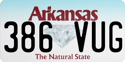 AR license plate 386VUG
