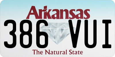 AR license plate 386VUI