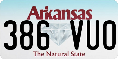 AR license plate 386VUO