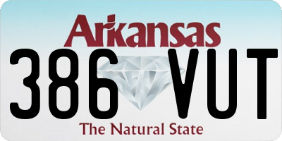 AR license plate 386VUT