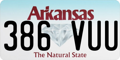 AR license plate 386VUU
