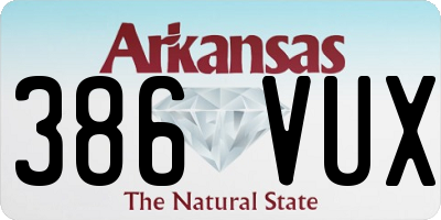 AR license plate 386VUX