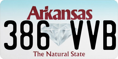 AR license plate 386VVB