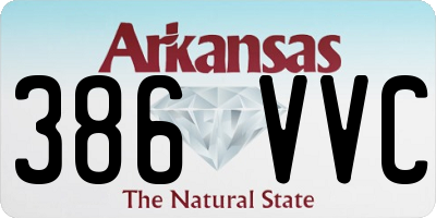 AR license plate 386VVC