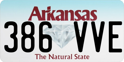 AR license plate 386VVE