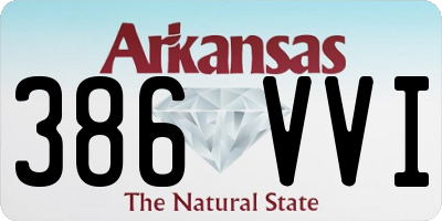 AR license plate 386VVI