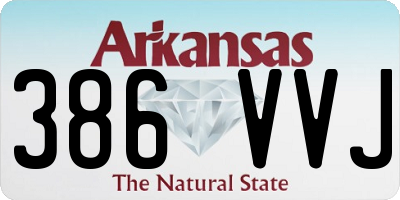 AR license plate 386VVJ