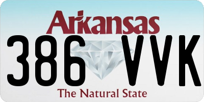 AR license plate 386VVK