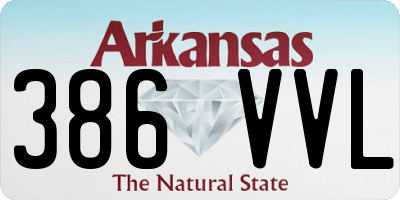 AR license plate 386VVL