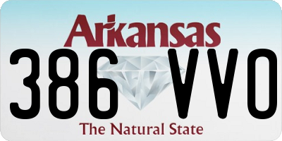 AR license plate 386VVO