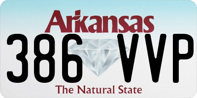 AR license plate 386VVP